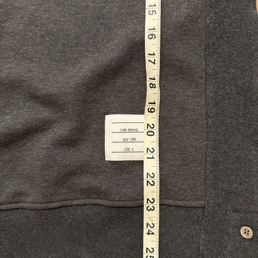 Vintage 2000’s Four striped Sleeve Thome Browne Charcoal Crewneck Sweatshirt - Picture 8 of 8